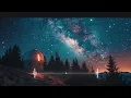 Mountain Observatory Ambience 🔭 Starry Night, Warm Lamplight & Gentle Piano | Sleep, Study, Relax