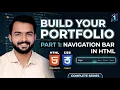 HTML CSS Portfolio Project - Part 1 Navigation Bar HTML5 CSS Basic to advance
