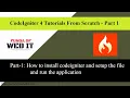 CodeIgniter 4 - Part-1 How to install codeigniter and setup the file and run the application