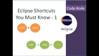 Basic Eclipse Shortcuts You must Know - 1 Eclipse Tips and Tricks Eclipse Tutorials Code Bode