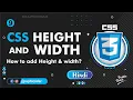 CSS Height and Width in Hindi How to add Height and Width Web designing Tutorial 9