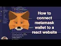 React Website Connect to metamask wallet button