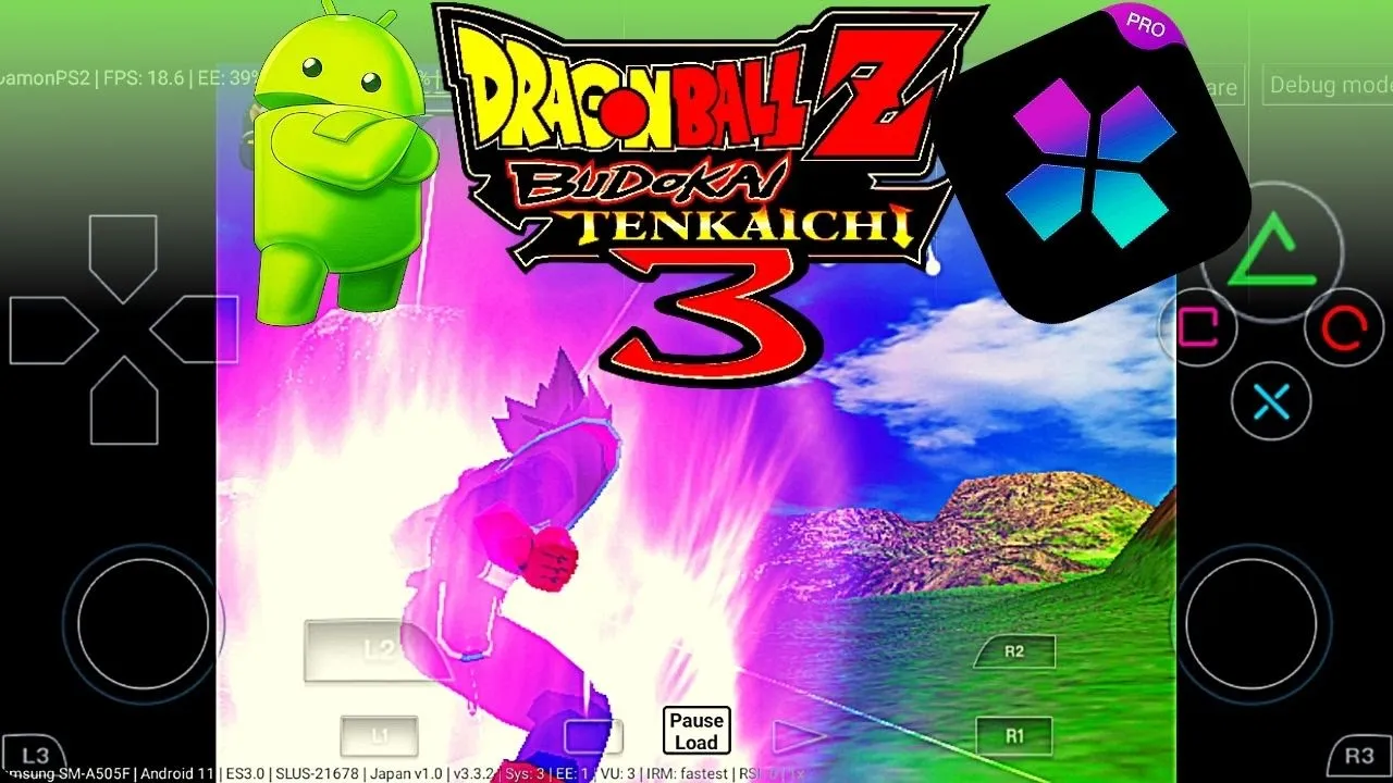 Spillt Dragon Ball Z: Budokai Tenkaichi 3 PS2 Emulator - Damon PS2 PRO fir Android mat Gameplay -2021