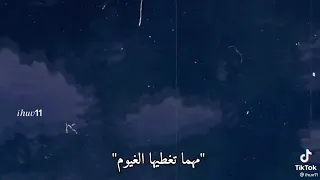 انظر إلا تلك النجوم  مهما تغطيها الغيوم   ستظل تلمع   حرة حبا تحوم    دندنها
