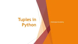 Tuples in Python Python Programming Lesson 7 Undergrad Academy