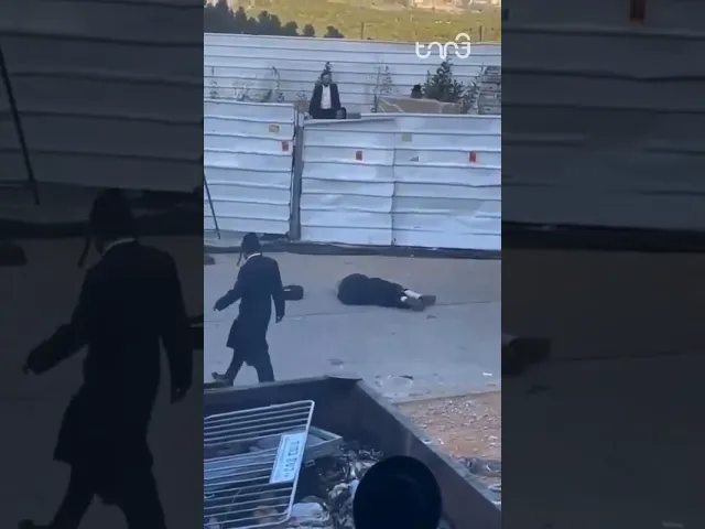 ⁣The Israeli Occupation police are seen throwing an elderly Jewish man to the ground #news #breaking