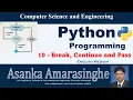 Python 10 English - Break Continue pass and else
