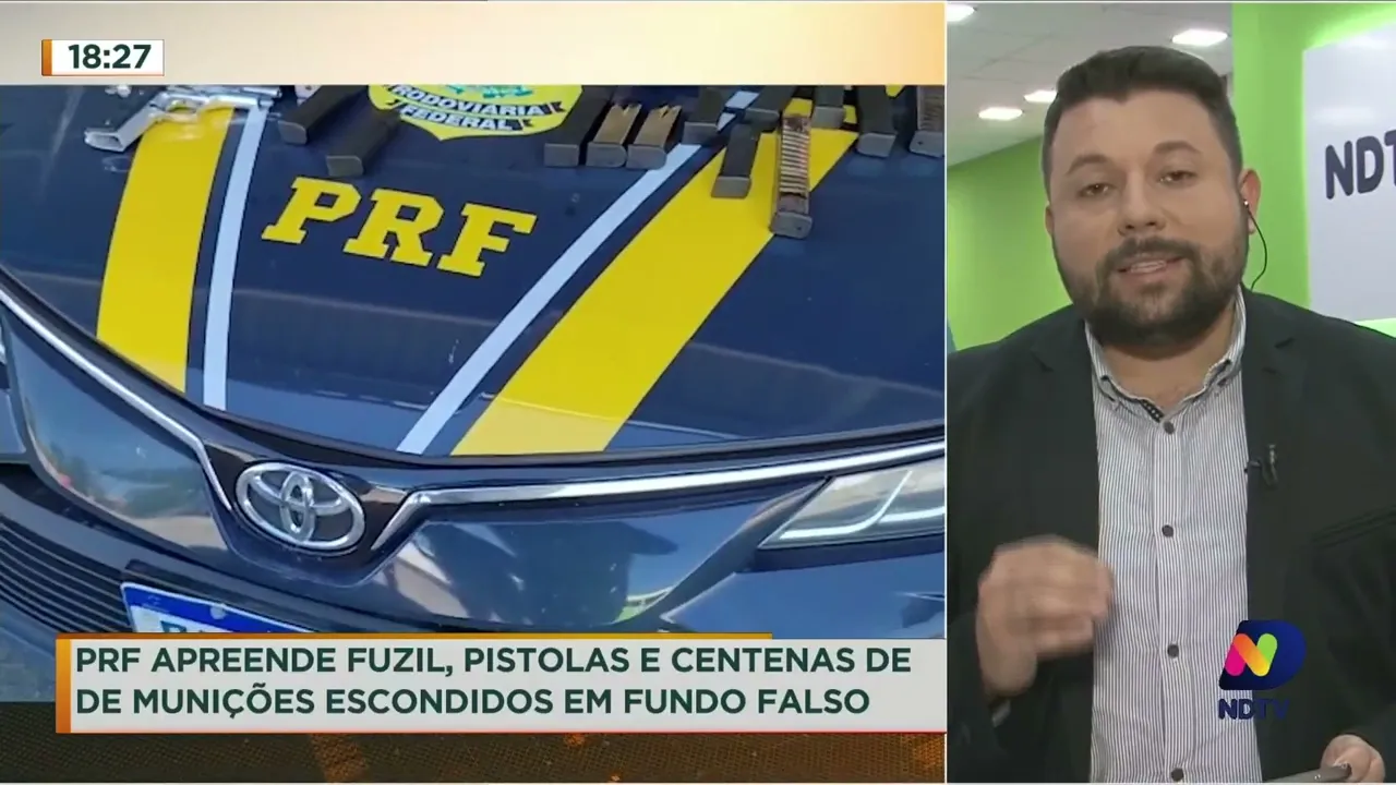 PRF apreende fuzil, pistolas e munições na BR-101