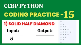 Solid Half Diamond Coding Practice - 15 Python NxtWave CCBP 4 0