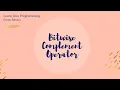 Bitwise Complement Operator