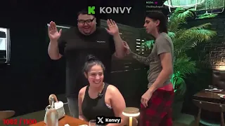 Konvy was speechless after his aunt threw it back on his friend Marky