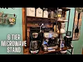 Large Bakers Rack with Power Outlets 6-Tier Microwave Stand