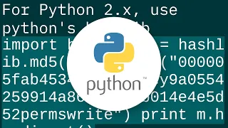 How to get MD5 sum of a string using python