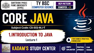 TY BCS Semester 5 Core Java 1 An Introduction to Java Lecture 1 NEP Pattern SPPU