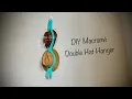 DIY Macrame Boho Double Hat Hanger Handmade Multi Cowboy Hat Holder
