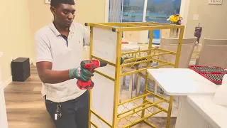 WINE STAND FROM WAYFAIR UNBOXING SET UP REVIEW