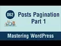 Mastering WordPress in Arabic - Posts Pagination Part 1