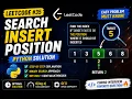 LeetCode Search Insert Position Python Solution Binary Search Explained
