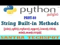 Python Beginners Tutorial Built-in Strings Method in Python Tamil - III