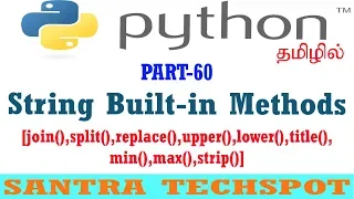 Python Beginners Tutorial Built-in Strings Method in Python Tamil - III