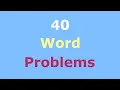 40 Full Solved Word Problems Age Consecutive Integer Bill Coin Percent Motion Mixture