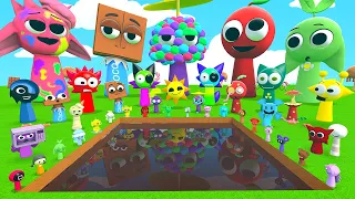ALL NEW SPRUNKI EVOLUTION IN THE CHOCOLATE PIT APPLE NILES CLAIRE PYRAMIX SPRUNKI OC Garry S Mod 