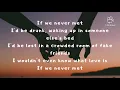 If we never met lyrics by John K