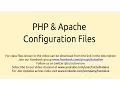 PHP and Apache Configuration By Tutoslive