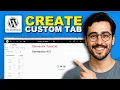 How to Create a Custom Tab Using WordPress Elementor - Full Guide 2026
