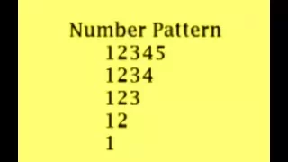 Number pattern Program 2 in Java java interview question