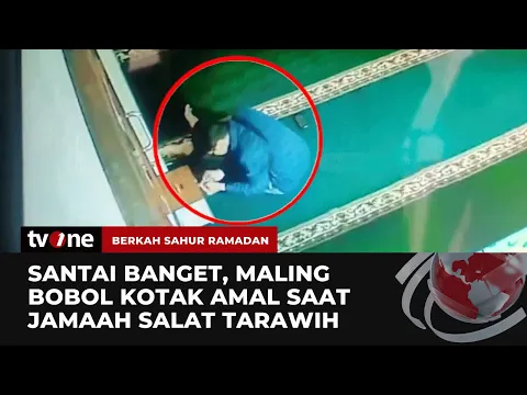 Aksi Seorang Pria Bobol Kotak Amal Terekam CCTV
