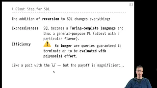 Advanced SQL Chapter Recursion in SQL recursive CTE syntax semantics UNION