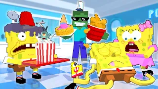 🍕 [Season 2] Work At Bikini Bottom Fast Food Places - Minecraft Animations