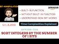 Sort Integers by The Number of 1 Bits 2 Approaches AMAZON Leetcode 1356 codestorywithMIK