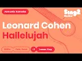 Leonard Cohen - Hallelujah (Lower Key) Karaoke Acoustic