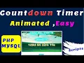 Create a dynamic countdown timer in PHP with MYSQL Animated JS timer