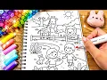 Satisfying Coloring - Cute Zoo Animals Coloring Pages Relaxing Animal Coloring Process