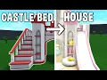 Making a CASTLE BED into a HOUSE in Bloxburg