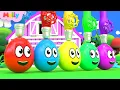 Lagu Learning Colors and Numbers Songs | Colorful Eggs on the Farm | Melly Nursery Rhymes \u0026 Kids Songs