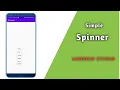Simple Spinner in Android Spinner in Android Studio Drop Down Menu SR CodeX