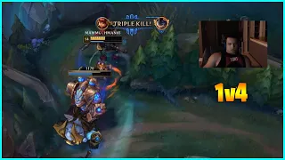 Tyler1 +  Tibbers = 1v4! LoL Daily Moments Ep 1641