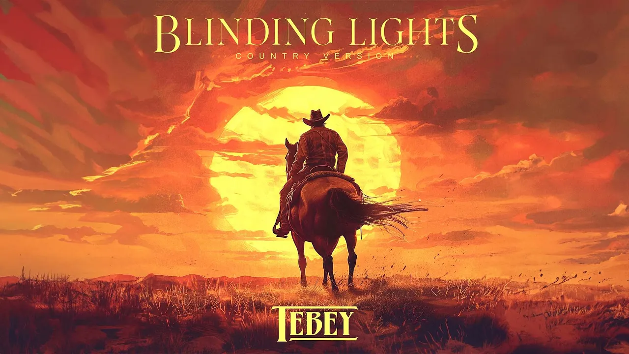 TEBEY Blinding Lights (Country Version) Lyric Video