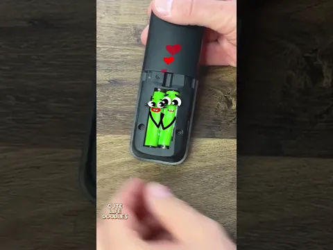 Cute Life Doodles | Batteries in the remote control 😂 #lifedoodles #shorts #animation