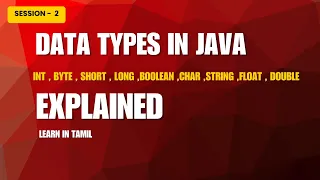 Session 2 Variable and Data Types in java QA Mastery
