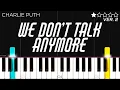 Download Lagu Charlie Puth - We Don’t Talk Anymore ft. Selena Gomez | EASY Piano Tutorial