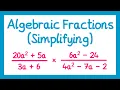 Algebraic Fractions Simplifying - GCSE Higher Maths