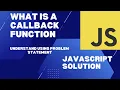 What is a callback function in javascript Javascript Interview Question