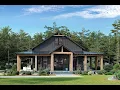 3 BED 2 BATH BARNDOMINIUM HOUSE PLAN WITH 2 CAR GARAGE PLAN 041-00376