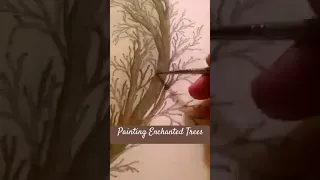 Painting Enchanted Forest Trees Painting Fairytale Fairy Fairies Enchantedforest 
