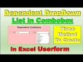 Create Dependent Combo Boxes in Userform Three Method to Create Dependent Dropdown in Combox